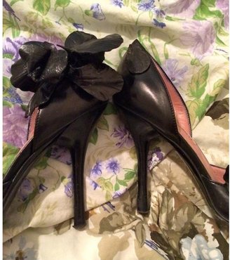Cesare Paciotti Black Leather Heels
