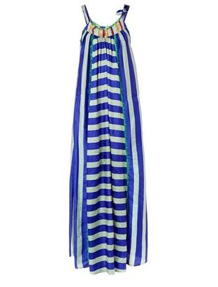 Easton Pearson TAKE AWAY Vana striped silk maxi dress