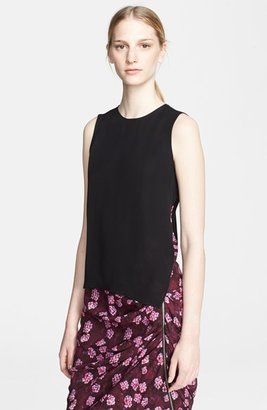 Band Of Outsiders Cherry Blossom Print Detail Silk Tank