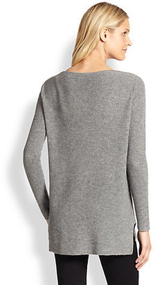 Saks Fifth Avenue Ribbed Hi-Lo Tunic Sweater