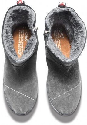 Toms Grey Suede Youth Nepal Boots