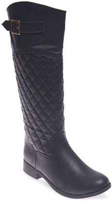Wet Seal Quilted Faux Leather Riding Boots