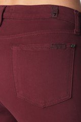 7 For All Mankind Mid Rise Skinny Contour In Cranberry