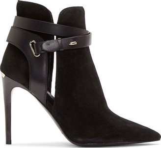 Burberry Black Suede Finford Ankle Boots