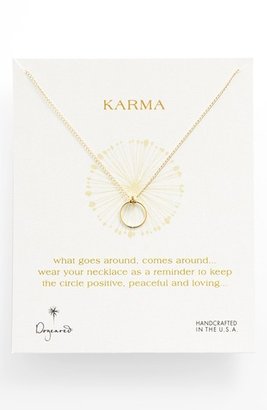 Dogeared 'Reminder - Karma' Boxed Circle Drop Pendant Necklace (Nordstrom Exclusive)