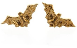 Rachel Entwistle Gold Bat Stud Earring from Boticca