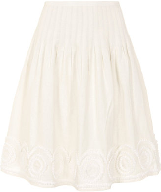 Mint Velvet Ivory Border Detail Skirt
