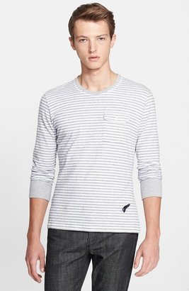 Michael Bastian Stripe Long-Sleeve Pocket T-Shirt