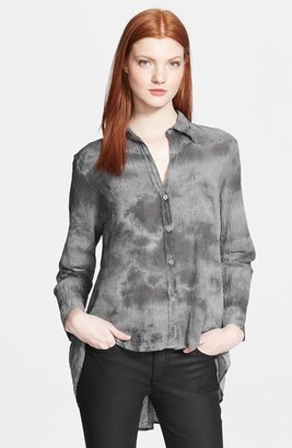 Enza Costa High/Low Button Front Shirt