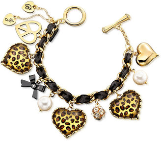 Betsey Johnson Leopard Heart Bracelet