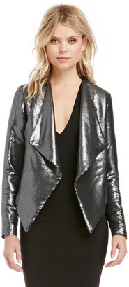 BB Dakota Brice Sequin Jacket in charcoal XS - M