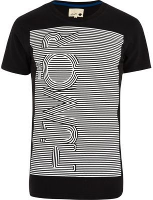 Humör Black stripe print t-shirt