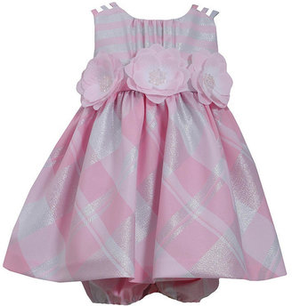 Bonnie Baby Newborn-24 Months Triple-Strap Plaid-Taffeta Dress