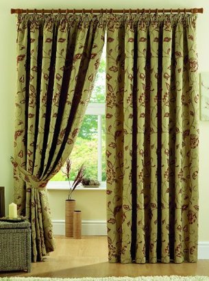 Curtina Maybury Lined Curtains, 3-inch, 90 x 72-inch, Terracotta