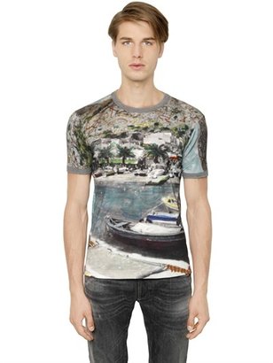 Dolce & Gabbana Port Printed Cotton T-Shirt
