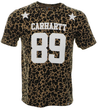 Carhartt Leopard Print T Shirt Brown