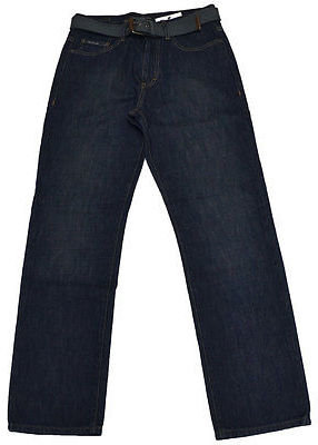 Calvin Klein Jeans Relaxed Straight Free Belt Medium Dark Stonewash Denim Nwt
