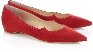 Paul Andrew Blood Red Leather Zoya Flats