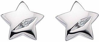 Hot Diamonds Shooting Star Sterling Silver and Diamond Star Earrings