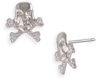 Tom Binns 'Bejewelled Charm Offensive' Skull Stud Earrings
