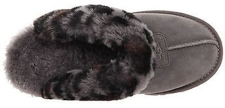 UGG Women's Shoes Coquette Leopard Slippers 1003649 Charcoal *New*