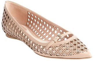 Christian Dior dusty rose textured leather ballet flats