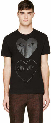 Comme des Garcons Play Black Two Hearts T-Shirt