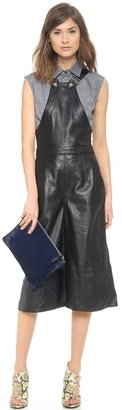 Whistles Layla Leather Culottle Overalls