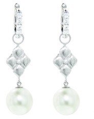 Jude Frances Quilted Pearl Drop - White Gold