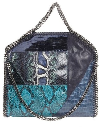 Stella McCartney blue multi faux leather 'Falabella' shoulder bag
