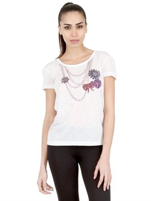 Moschino Beachwear - Necklace Printed Jersey T-Shirt
