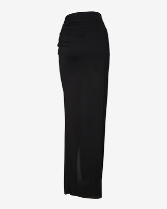 Helmut Lang Exclusive Asymmetrical Wrap Skirt: Black