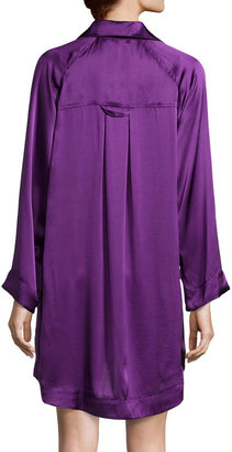 Donna Karan Satin Glamour Sleep Shirt, Riviera Plum