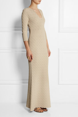 Alexander McQueen Textured-knit maxi dress