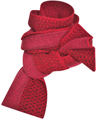 Prabal Gurung Jacquard Intarsia Wool Scarf Red