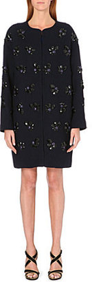 Diane von Furstenberg Floral embellished long-length coat