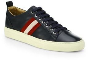 Bally Leather Lace-Up Sneakers
