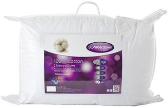 Slumberdown Cotton Pillows (2 Pack)