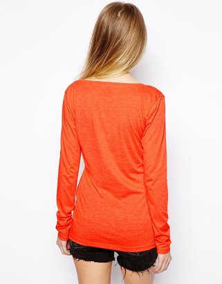 ASOS Top with Long Sleeves and V Neck