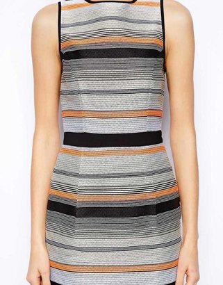 Warehouse Stripe Jacquard Dress