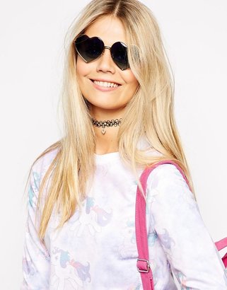 Wildfox Couture Lolita Heart Shaped Novelty Sunglasses