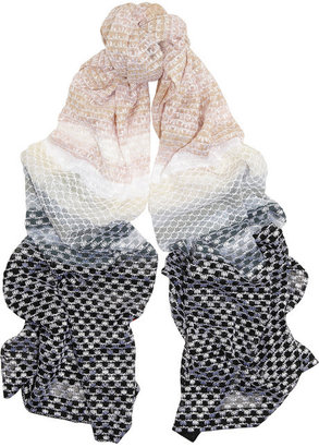 Missoni Ombré crochet-knit scarf