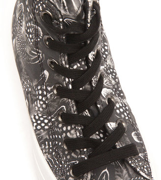 Converse High Top Womens - Black Feathers