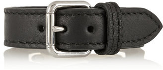 Proenza Schouler PS11 leather and silver-tone bracelet