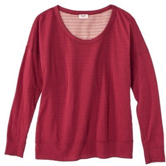 Mossimo Juniors Long Sleeve Double Knit Tee - Assorted Colors