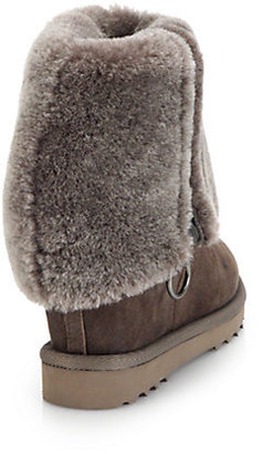Ash Yorki Shearling-Lined Mid-Calf Wedge Boots