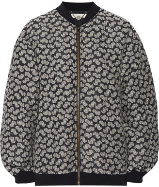Stella McCartney Elenore printed wool-jacquard bomber jacket