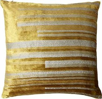 Kevin OBrien Kevin O'Brien Stripe Velvet Pillow - Gold