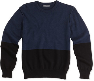 Vince Boys' Colorblock Crewneck Sweater, Black