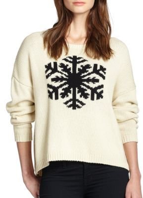 Townsen Slouched Snowflake Intarsia Sweater